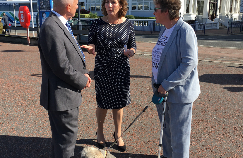 Cllr Ian Turner, Janet Finch-Saunders AM, and Cllr Carol Marubbi