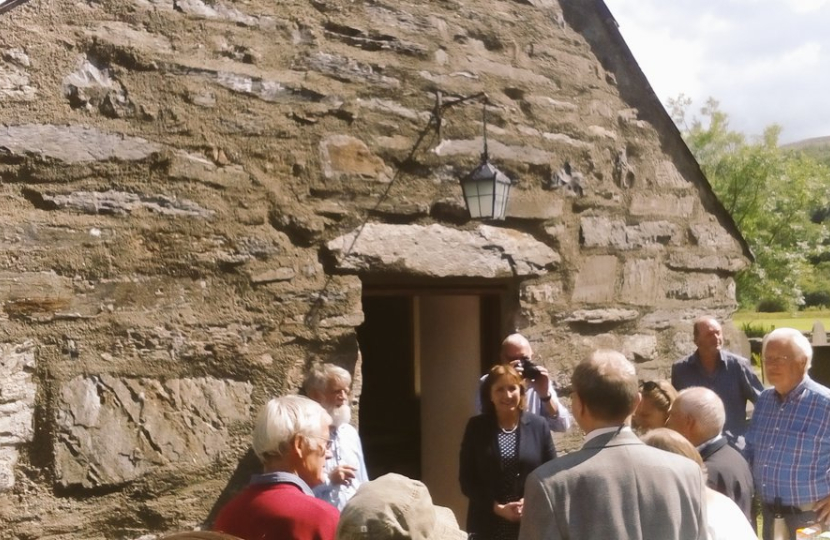 Janet outside St Julitta's Church