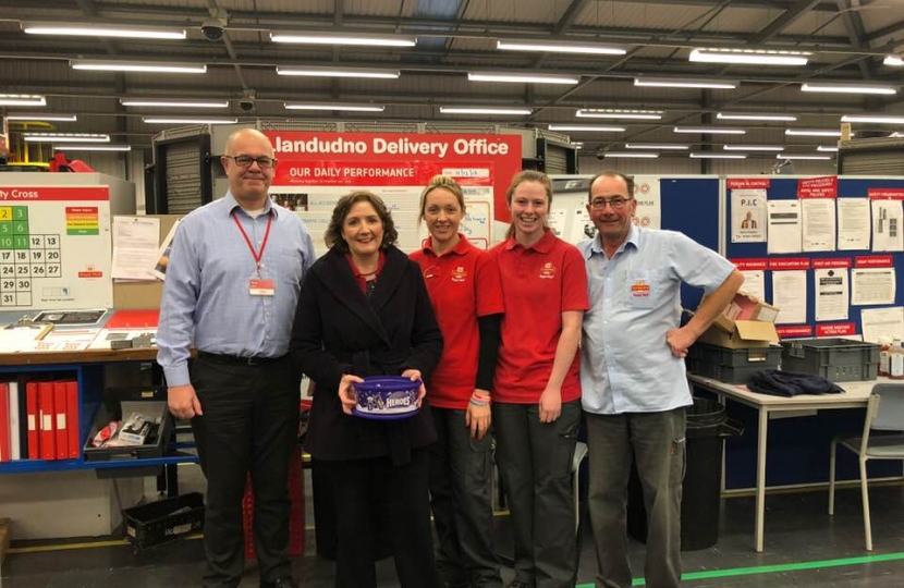 Janet at the sorting office