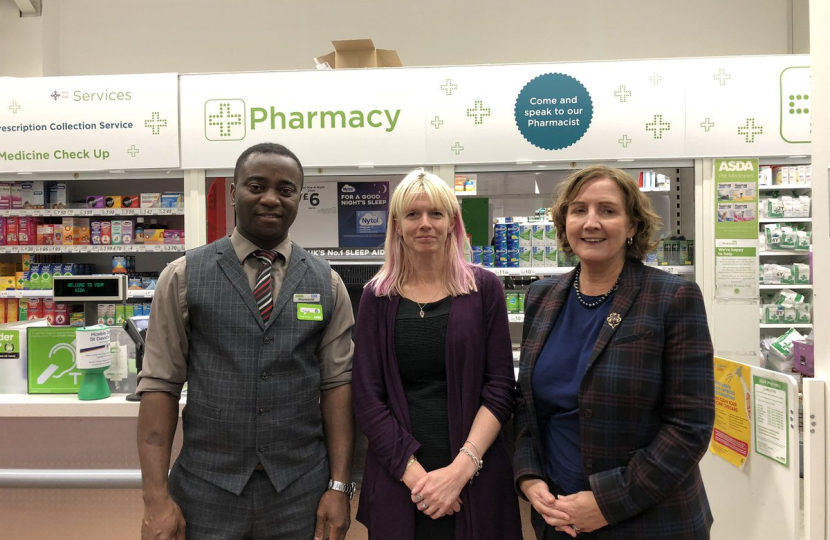 Janet at the pharmacy in ASDA