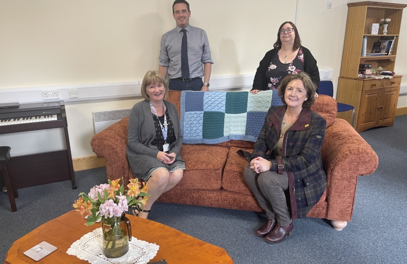 Janet Finch-Saunders MS/AS with James Davies MP and members of the North Wales Dementia hub