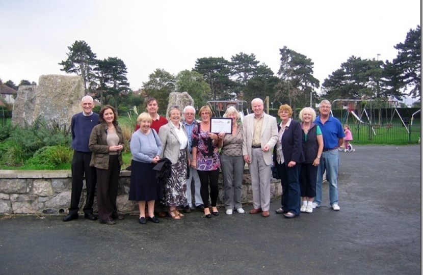 The Friends of Queen's Park Group with Janet (second left)
