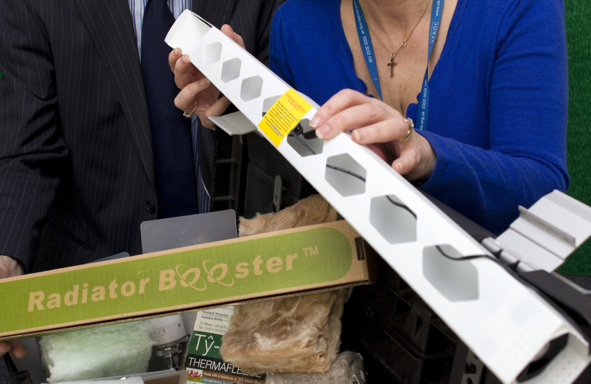 Janet at an Energy Saving Week event in the Senedd