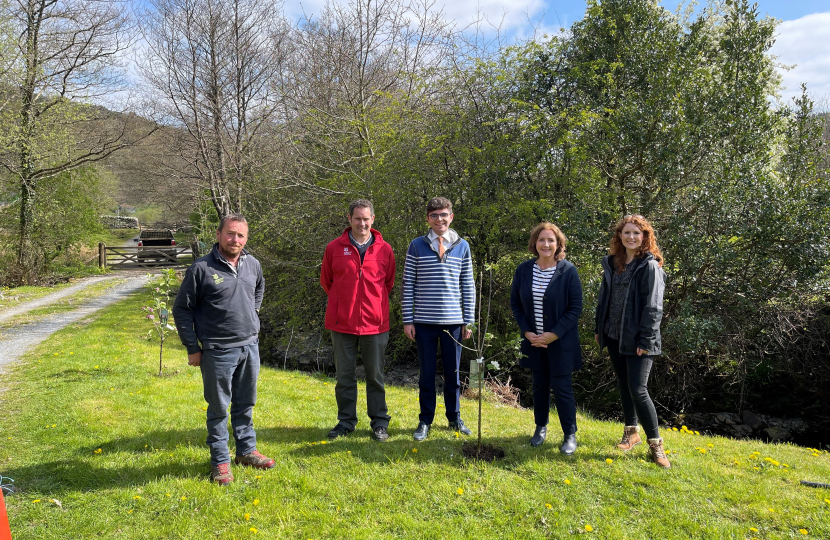 Janet Finch-Saunders MS/AS, Trystan Edwards (National Trust General Manager for Snowdonia & Orme), Mr Andrew Roberts (Lead Ranger for Snowdonia & Orme), and with Ms Lowri Rees (External Affairs consultant for the National Trust)