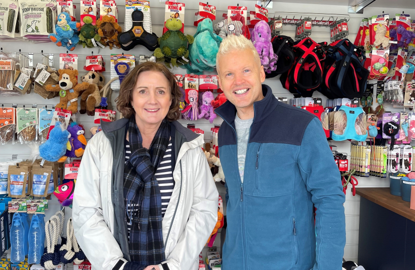 Aberconwy MS visits newly opened businesses on the Llandudno Pier   