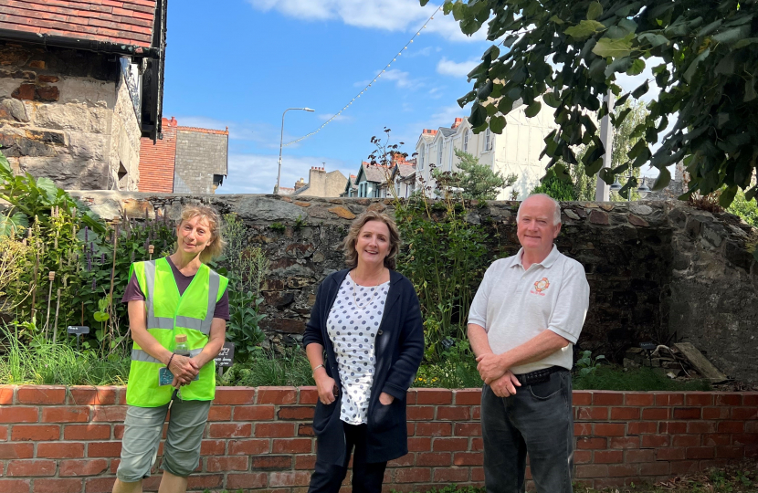 Photo one:  Celia Williams, Janet Finch-Saunders MS/AS & Trefor Price 