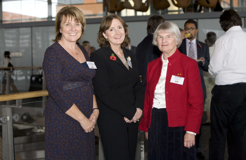 (L-R) Joan Barker of WRVS, Janet, and Mary Smalley an Aberconwy volunteer