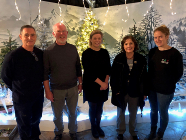 Janet Finch-Saunders AM with the Evans family team in Snowdonia Nurseries