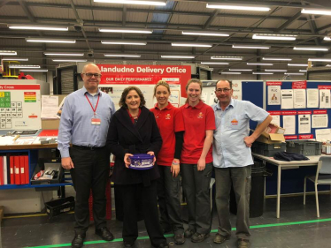 Janet at the sorting office