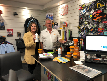 Janet Finch-Saunders AM and Alan Jones Director at Sional Ltd