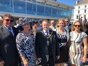 Janet Finch-Saunders AM with the Mayor and Mayoress of Llandudno – Cllr David and Mrs Amanda Hawkins, and Cllr Louise Emery