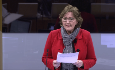 Janet in the Senedd