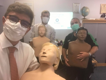 Office staff training with Geoff from St John’s Ambulance 