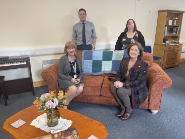Janet Finch-Saunders MS/AS with James Davies MP and members of the North Wales Dementia hub
