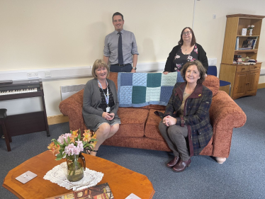 Janet Finch-Saunders MS/AS with James Davies MP and members of the North Wales Dementia hub