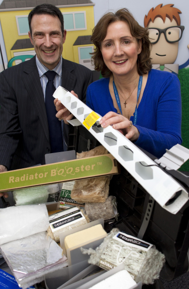 Janet at an Energy Saving Week event in the Senedd