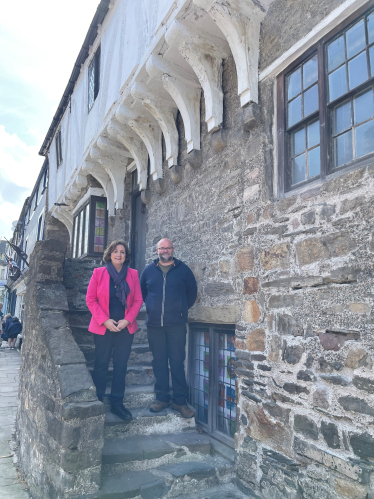 Photo: Janet Finch-Saunders MS/AS & Rhys Thomas, General Manager – Penrhyn Castle and Conwy Properties, National Trust
