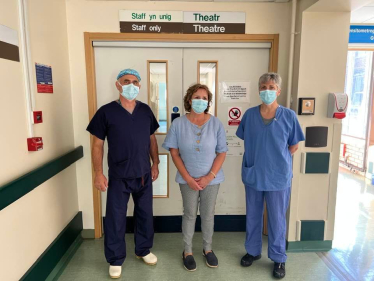 Janet visiting Llandudno Hospital