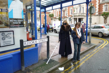 Janet taking part in an Guide Dogs for the Blind event last year